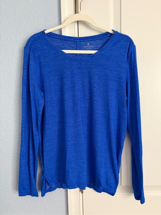 Athleta Tops - Athleta Long-Sleeve Crewneck Top - Royal Blue